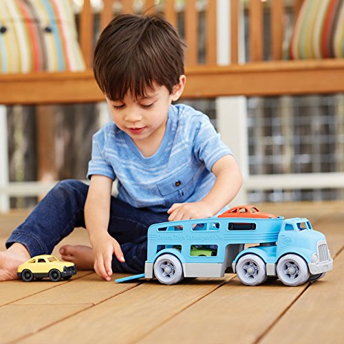 green toys car carrier set