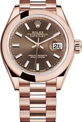 Rolex Lady-Datejust 28 Rose Gold President Bracelet Women’s Watch 279165