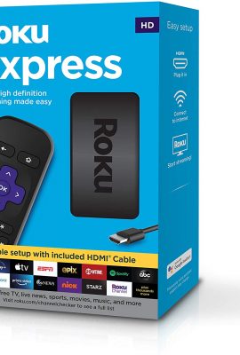 Roku Express | HD Streaming Media Player with High Speed HDMI Cable and Simple Remote | SantaBILT®