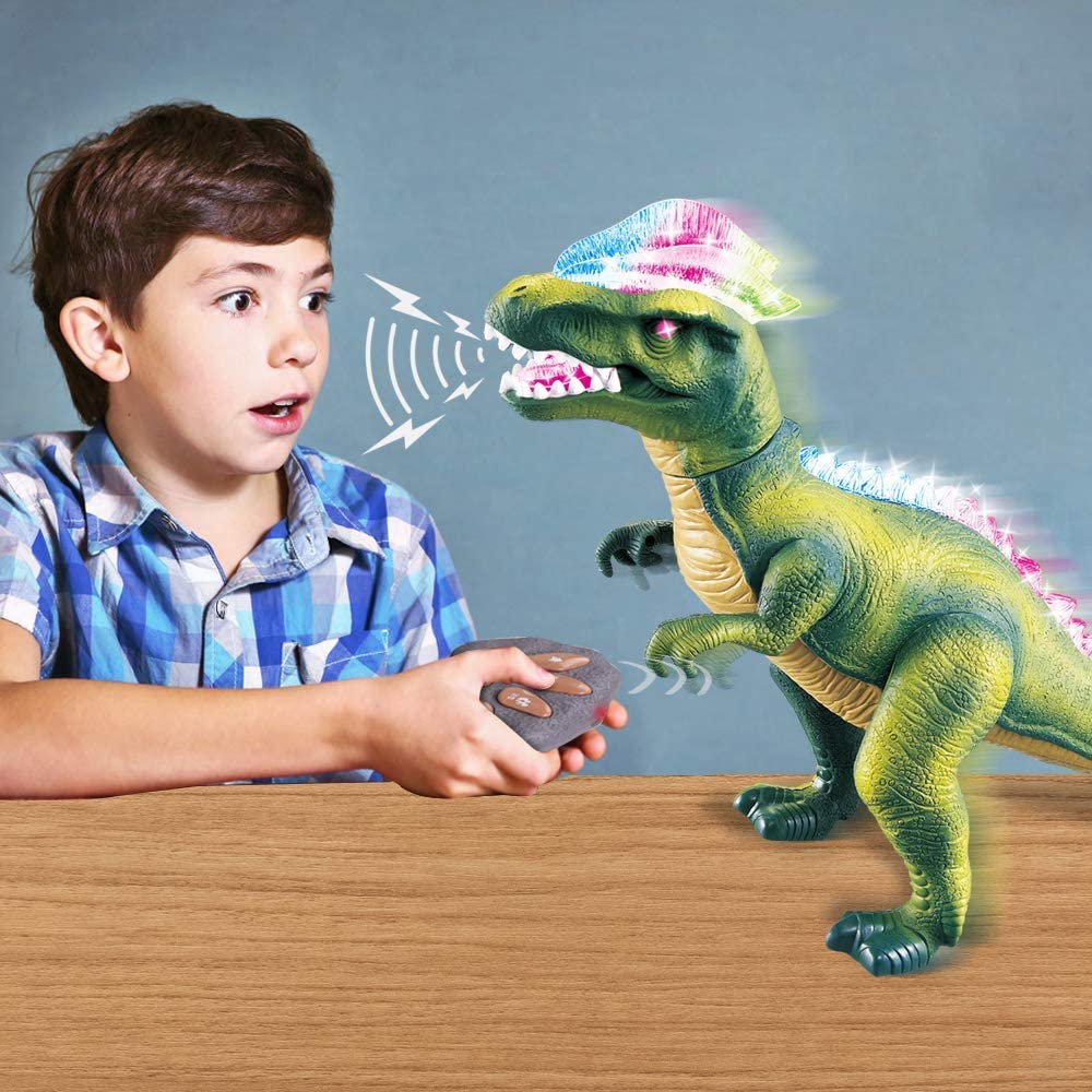 Remote Control Dinosaur for Kids with Light Up Eyes and Roaring Sound, Walking Dinosaur Robot Dinosaur, Big RC Dinosaur… | SantaBILT®